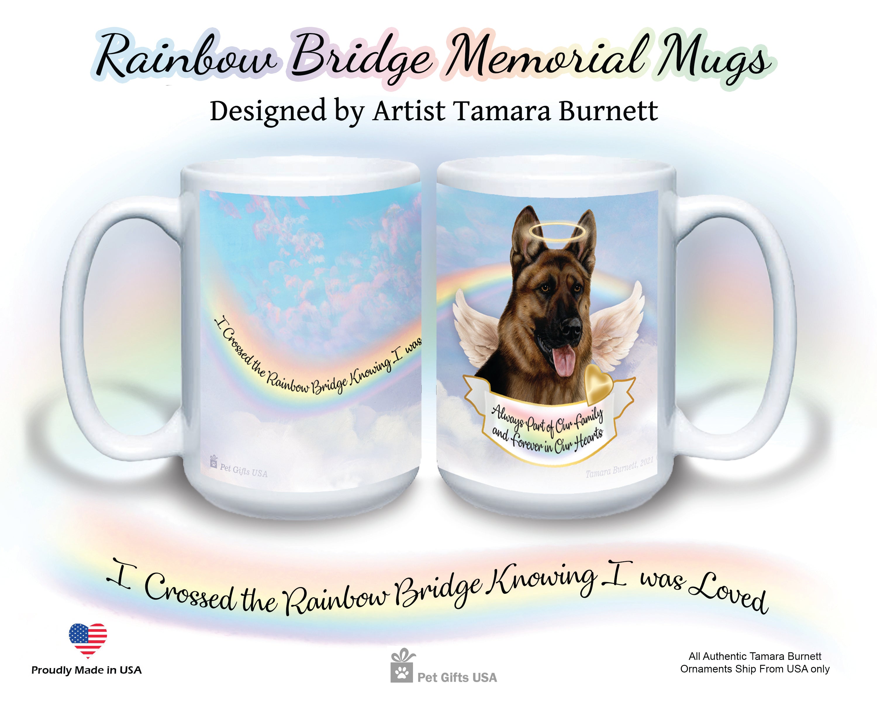 German Shepherd Red Sable - Memorial Mug