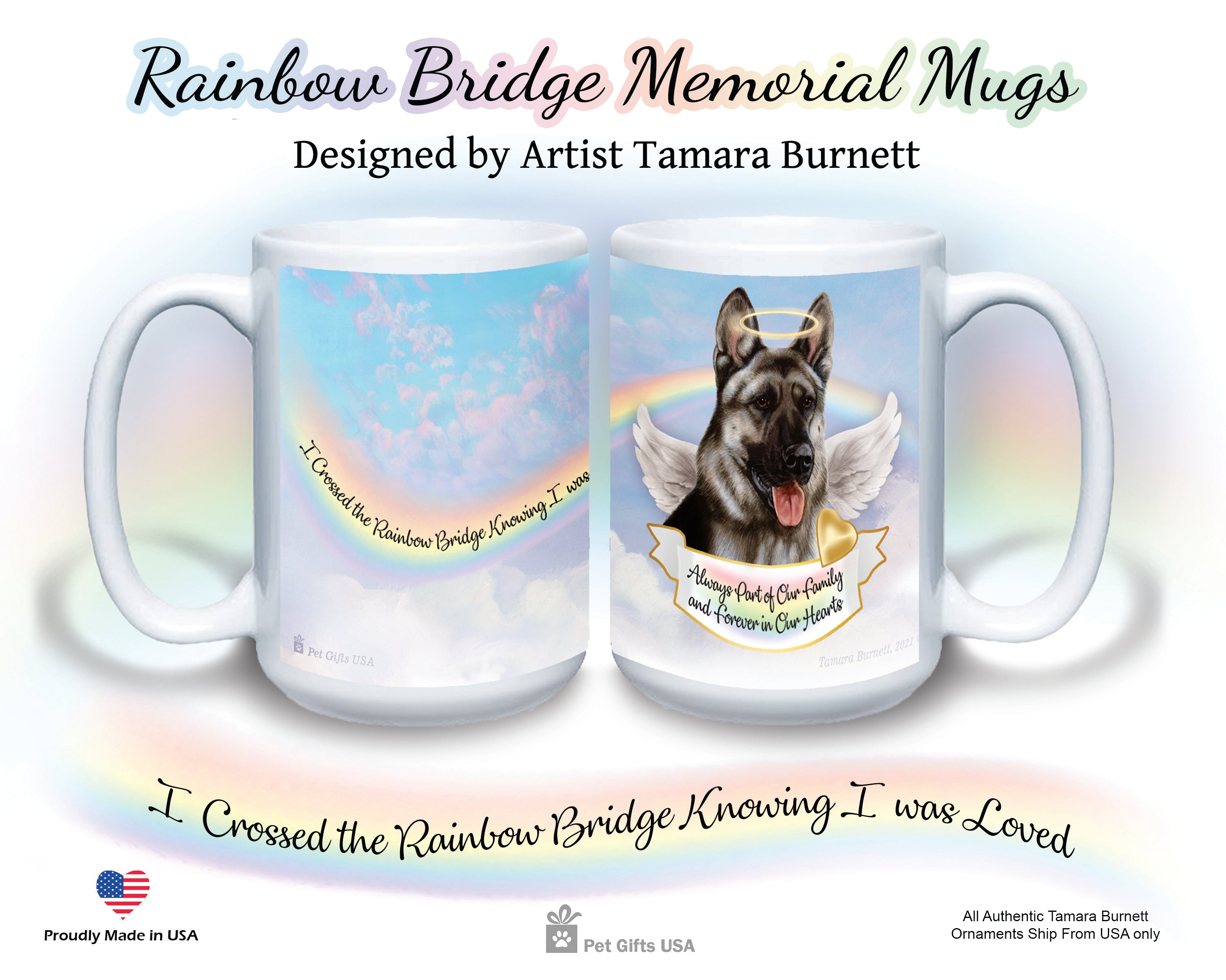German Shepherd Light Fawn - Memorial Mug