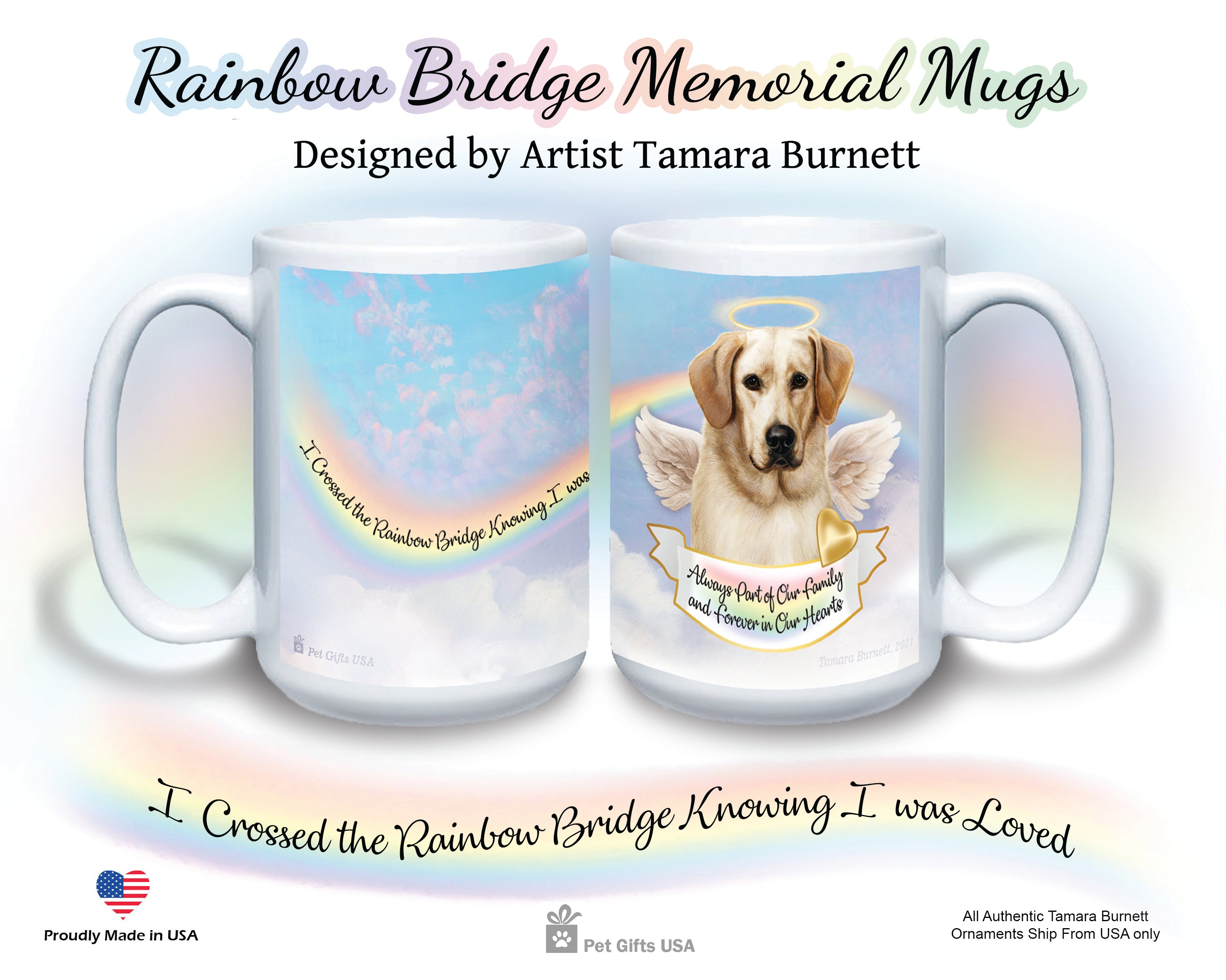Labrador Retriever American Yellow - Memorial Mug