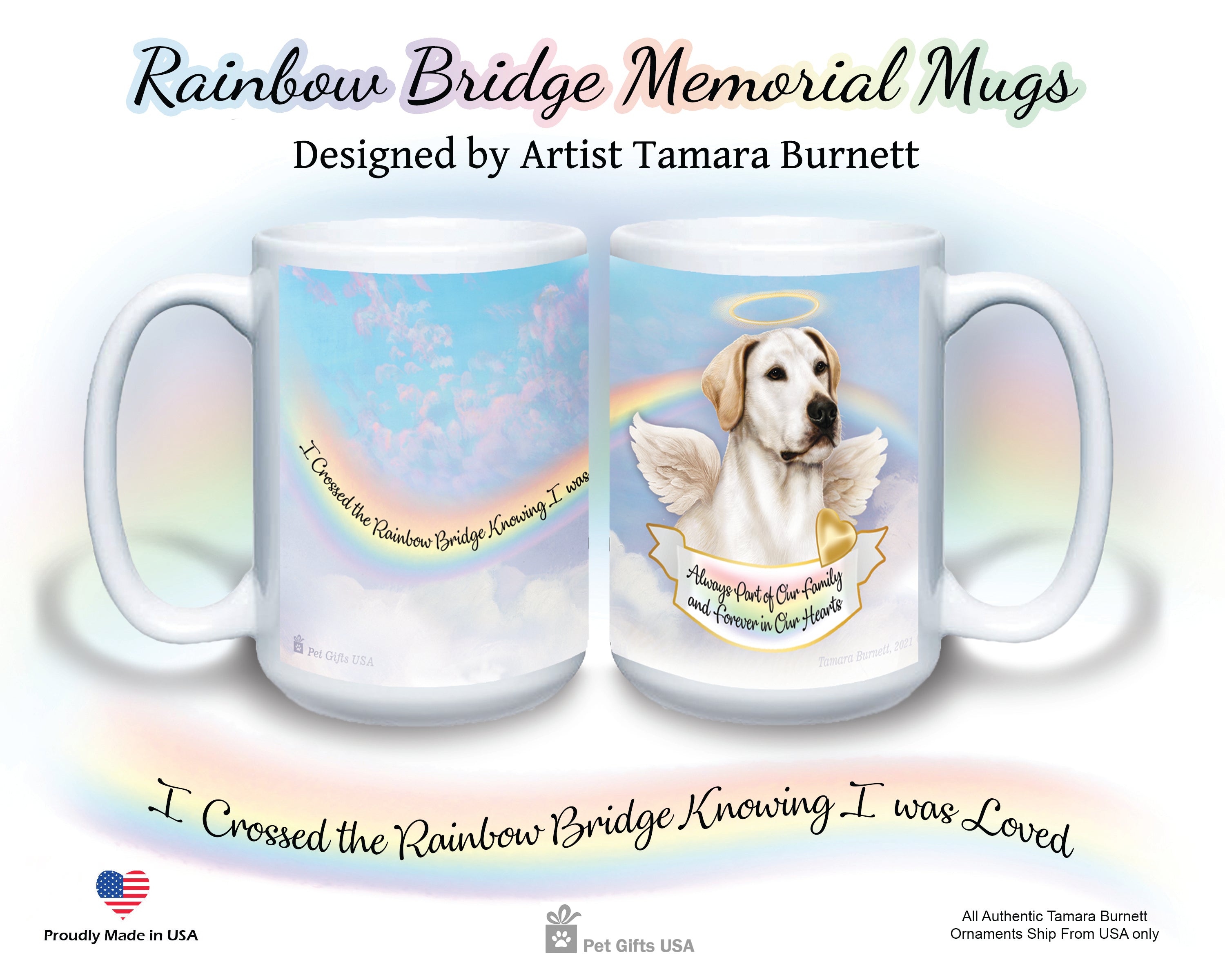 Labrador Retriever American White - Memorial Mug