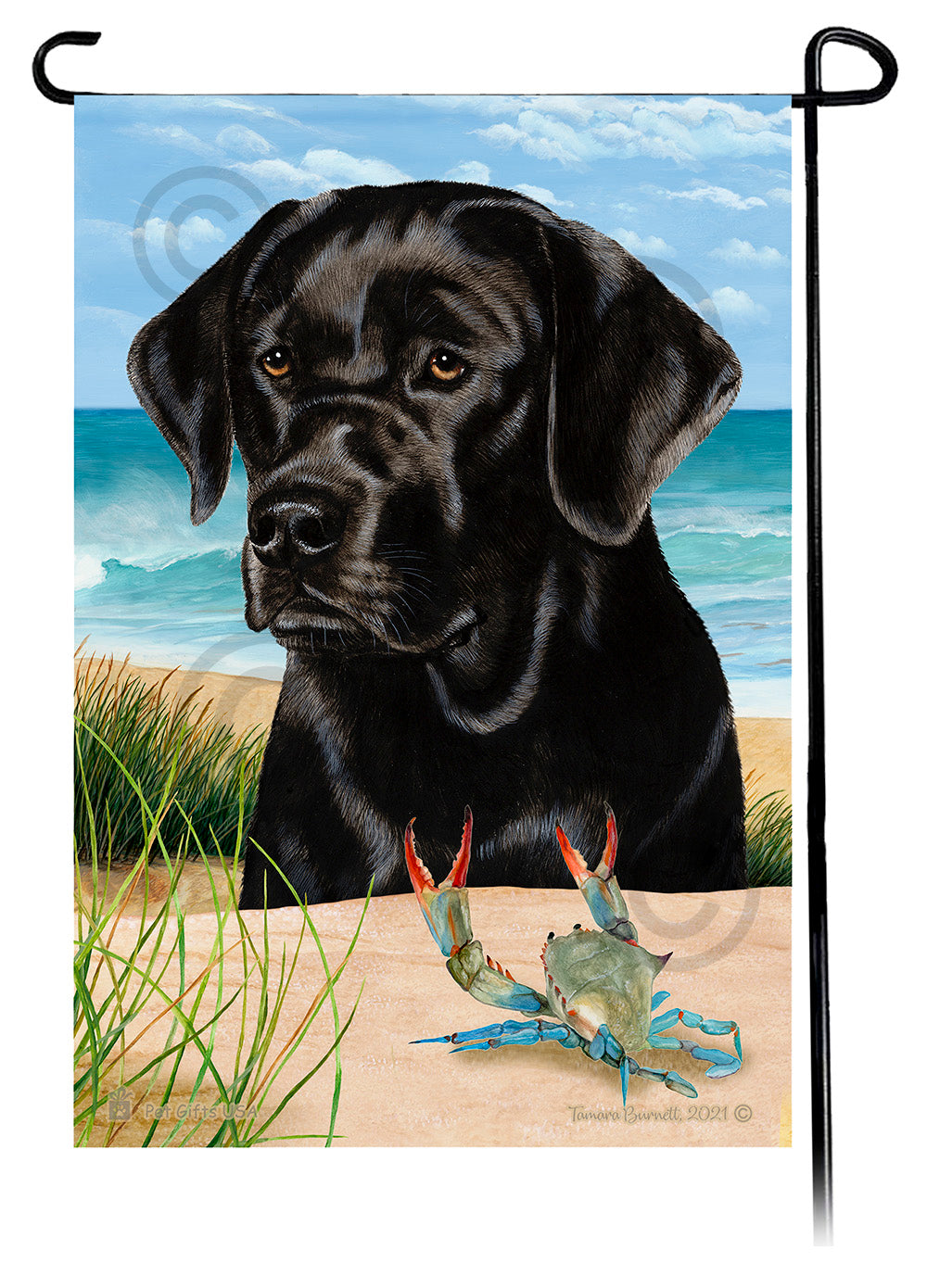 Labrador Retriever Black English Summer Beach Garden Flag