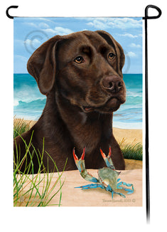 Labrador Retriever Chocolate American Summer Beach Garden Flag