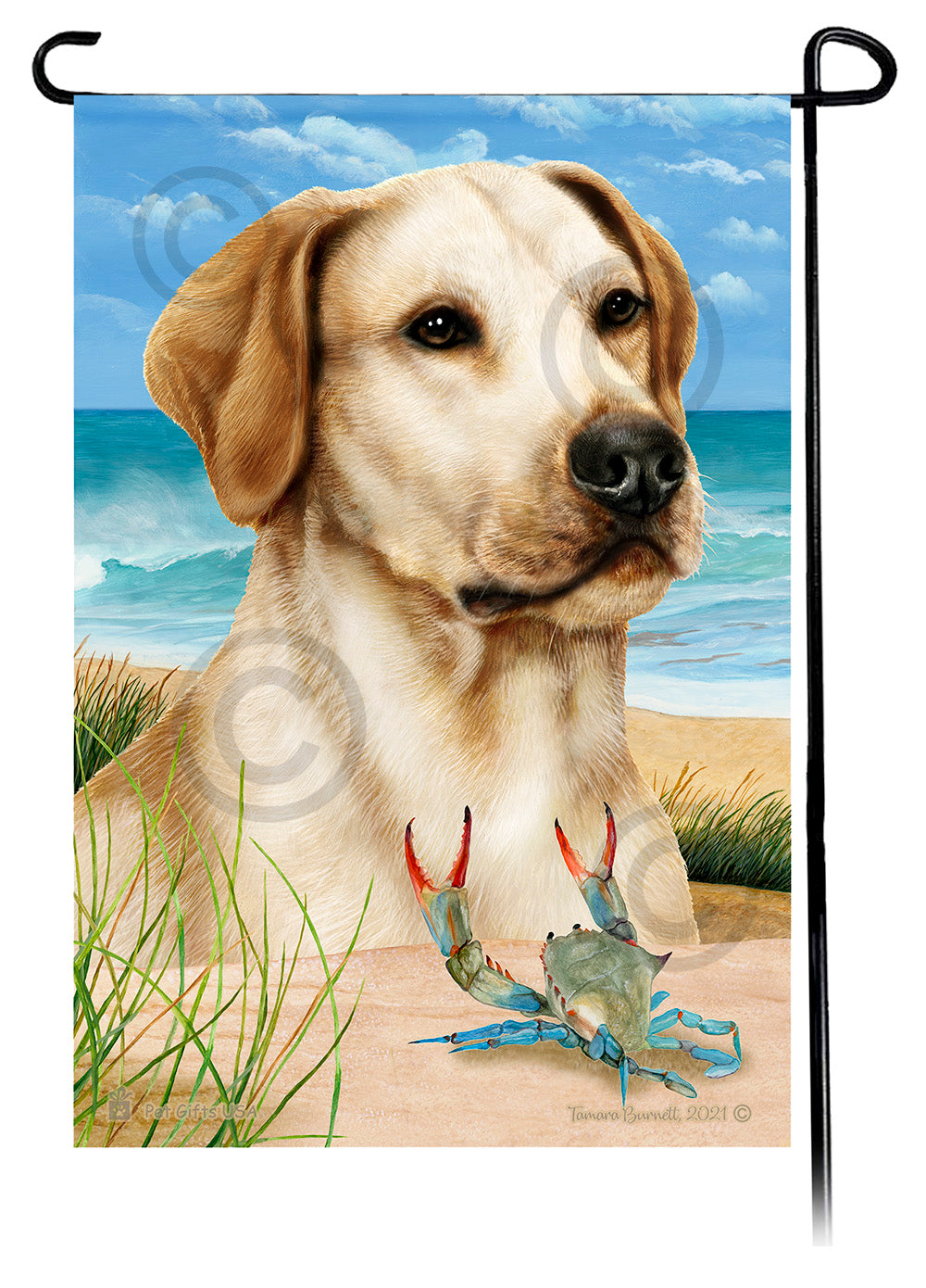Labrador Retriever Yellow American Summer Beach Garden Flag