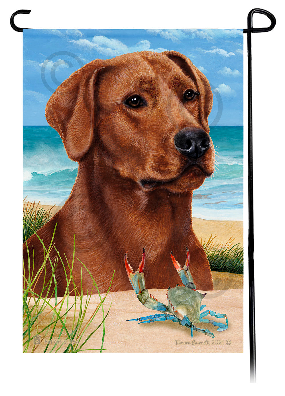 Labrador Retriever Red American Summer Beach Garden Flag