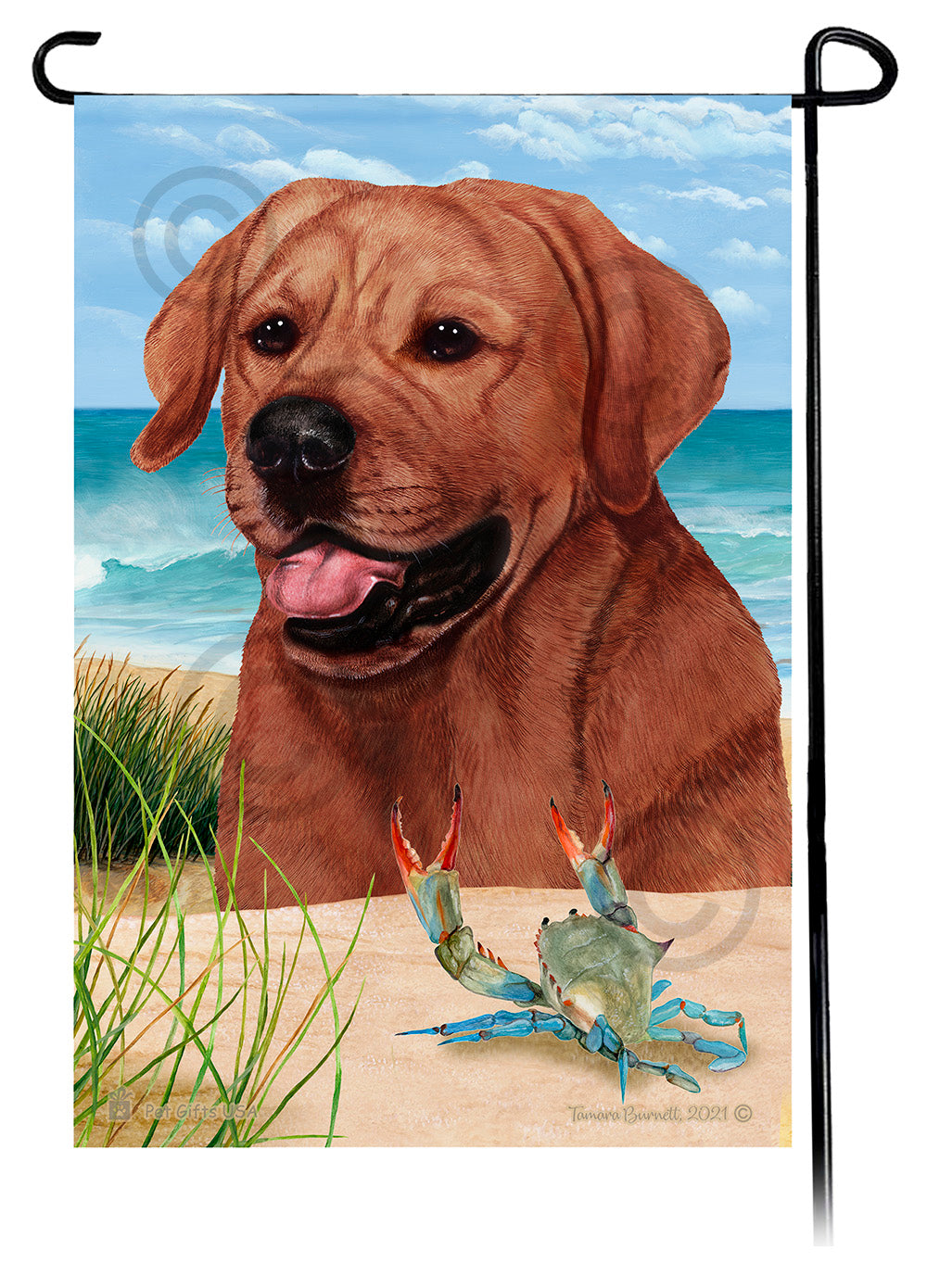 Labrador Retriever Red English Summer Beach Garden Flag