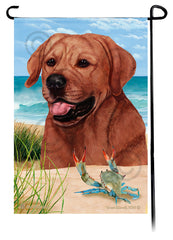Labrador Retriever Red English Summer Beach Garden Flag