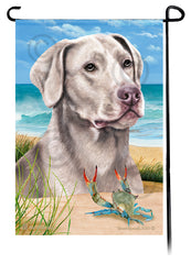 Labrador Retriever Silver American Summer Beach Garden Flag