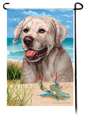 Labrador Retriever Silver English Summer Beach Garden Flag