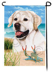 Labrador Retriever White English Summer Beach Garden Flag