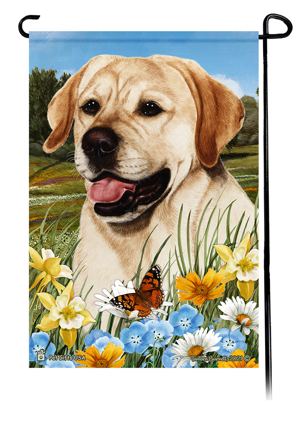 Labrador Yellow English Summer Flowers Garden Flag