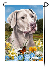 Labrador Silver American Summer Flowers Garden Flag