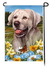 Labrador Silver English Summer Flowers Garden Flag