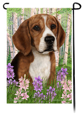 Beagle Spring Flowers Flag