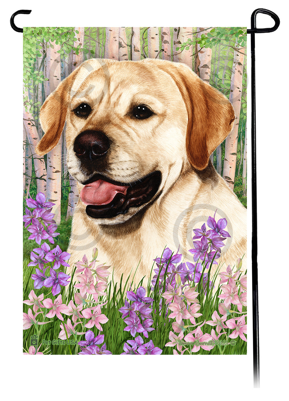 Labrador Yellow English Spring Flowers Flag