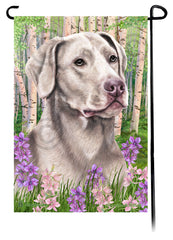 Labrador Silver American Spring Flowers Flag