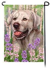Labrador Silver English Spring Flowers Flag