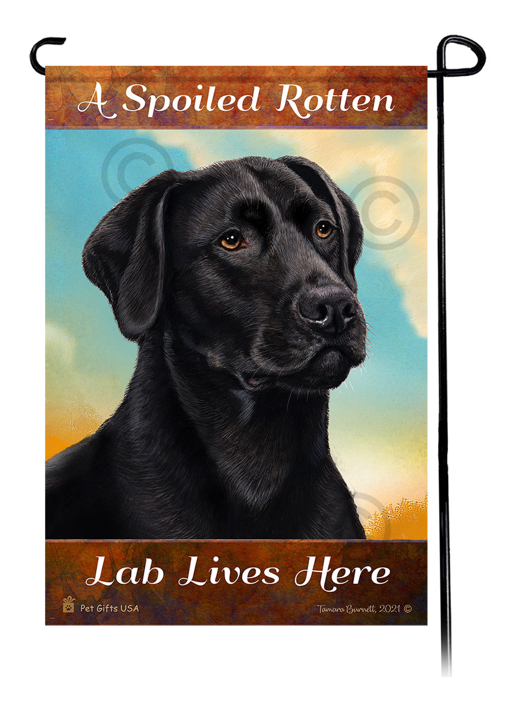 A Spoiled Rotten Labrador Retriever American Black Lives Here - Garden Flag
