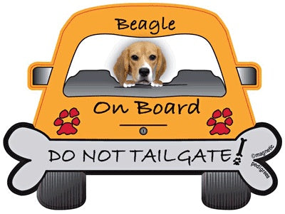 Beagle On Board - Do Not Tailgate Magnet