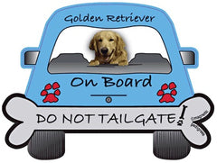 Golden Retriever On Board - Do Not Tailgate Magnet