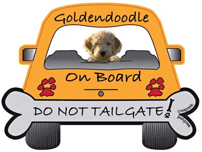 Goldendoodle On Board - Do Not Tailgate Magnet