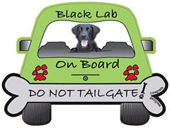 Labrador Retriever (Black) On Board - Do Not Tailgate Magnet