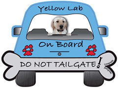 Labrador Retriever (Yellow) On Board - Do Not Tailgate Magnet