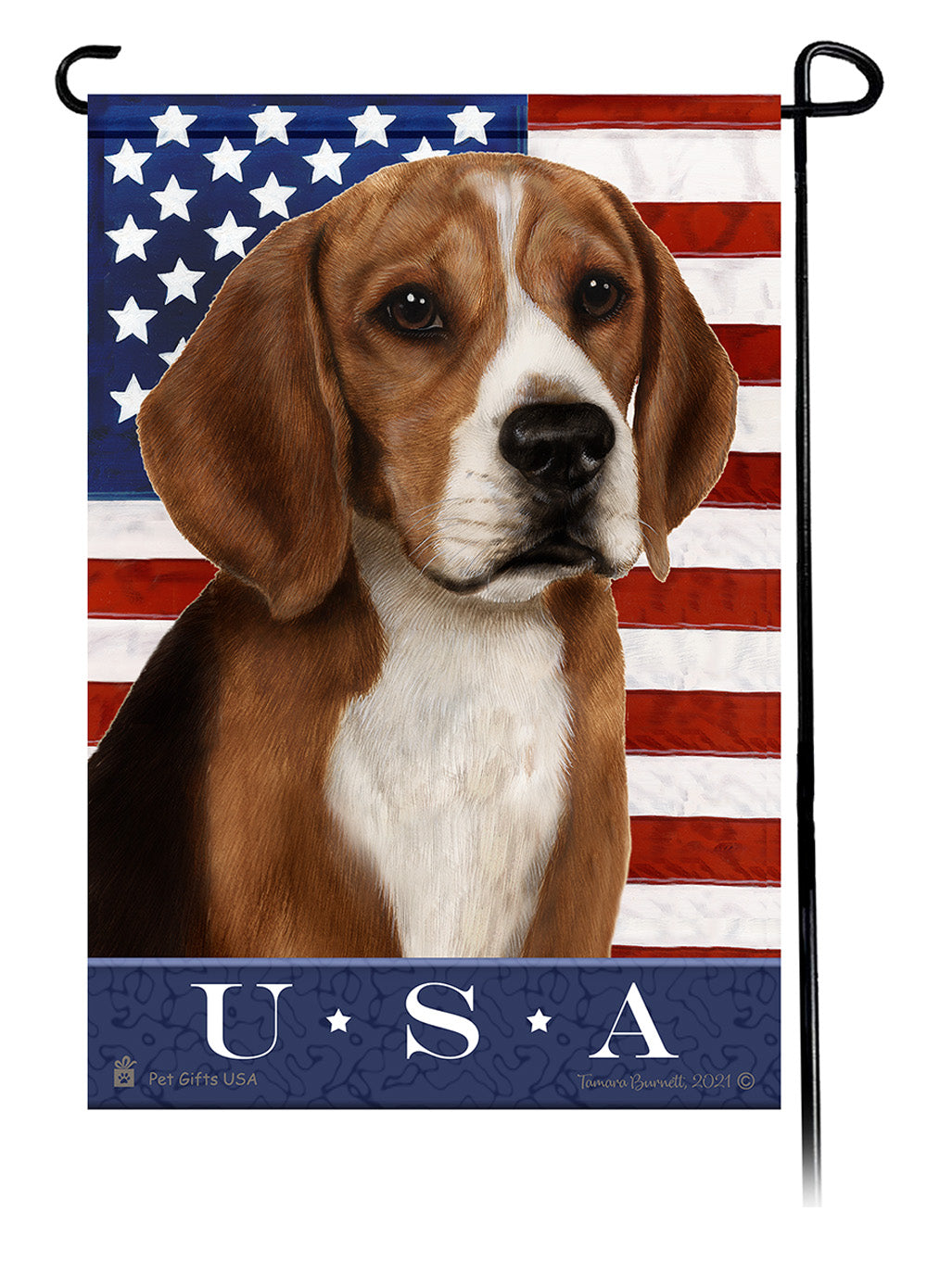 Beagle True Blue Garden Flag