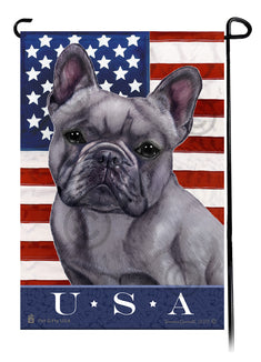 French Bulldog Blue True Blue Garden Flag