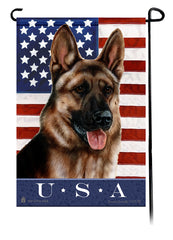 German Shepherd Fawn Sable True Blue Garden Flag
