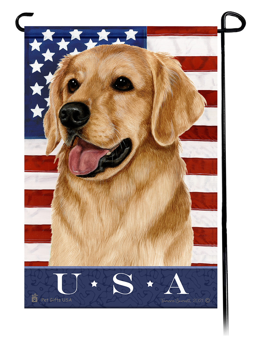 Golden Retriever True Blue Garden Flag