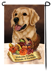 Golden Retriever Thanksgiving - Garden Flag