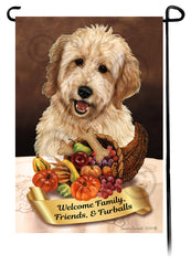 Goldendoodle Thanksgiving - Garden Flag