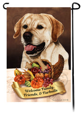 Labrador Yellow English Thanksgiving - Garden Flag