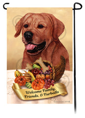 Labrador Red English Thanksgiving - Garden Flag