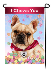 French Bulldog Cream - Valentine Sweetheart Garden Flag