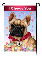 French Bulldog Fawn - Valentine Sweetheart Garden Flag