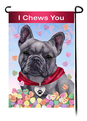 French Bulldog Blue - Valentine Sweetheart Garden Flag