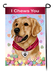 Golden Retriever - Valentine Sweetheart Garden Flag