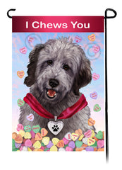 Goldendoodle Grey - Valentine Sweetheart Garden Flag