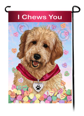 Goldendoodle - Valentine Sweetheart Garden Flag