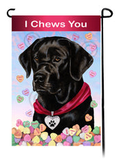 Labrador Retriever English Black - Valentine Sweetheart Garden Flag