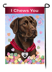 Labrador Retriever American Chocolate - Valentine Sweetheart Garden Flag