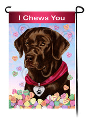 Labrador Retriever English Chocolate - Valentine Sweetheart Garden Flag