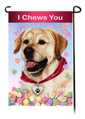 Labrador Retriever English Yellow - Valentine Sweetheart Garden Flag