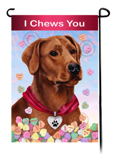 Labrador Retriever American Red - Valentine Sweetheart Garden Flag