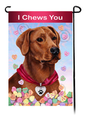 Labrador Retriever American Red - Valentine Sweetheart Garden Flag