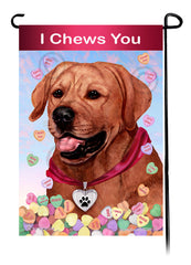 Labrador Retriever English Red - Valentine Sweetheart Garden Flag