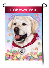 Labrador Retriever English White - Valentine Sweetheart Garden Flag