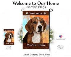 Beagle Welcome To Our Home - Garden Flag