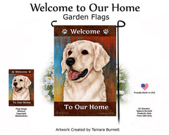 Golden Retriever White Welcome To Our Home - Garden Flag